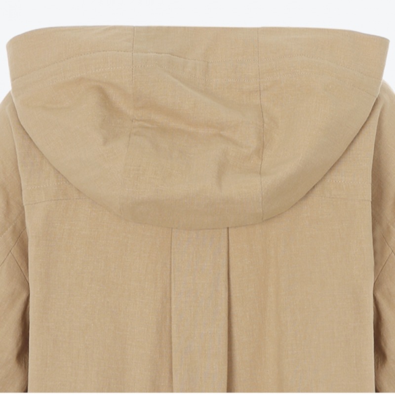 (ニューヨーク訪問) リネンフード付きストリングピンタックジャンパー (VY4JP22)