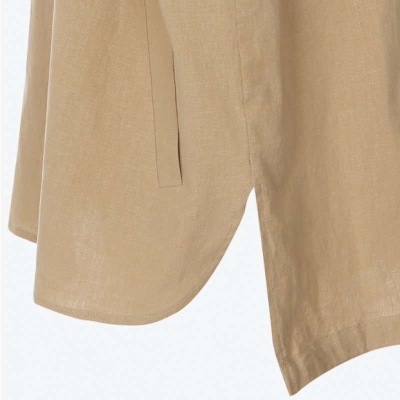 (ニューヨーク訪問) リネンフード付きストリングピンタックジャンパー (VY4JP22)