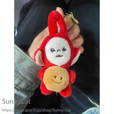 【韓国限定発売品】テレタビーズぬいぐるみキーホルダー テレタビーズ ぬいぐるみボールチェーン（ティンキー・ウィンキー