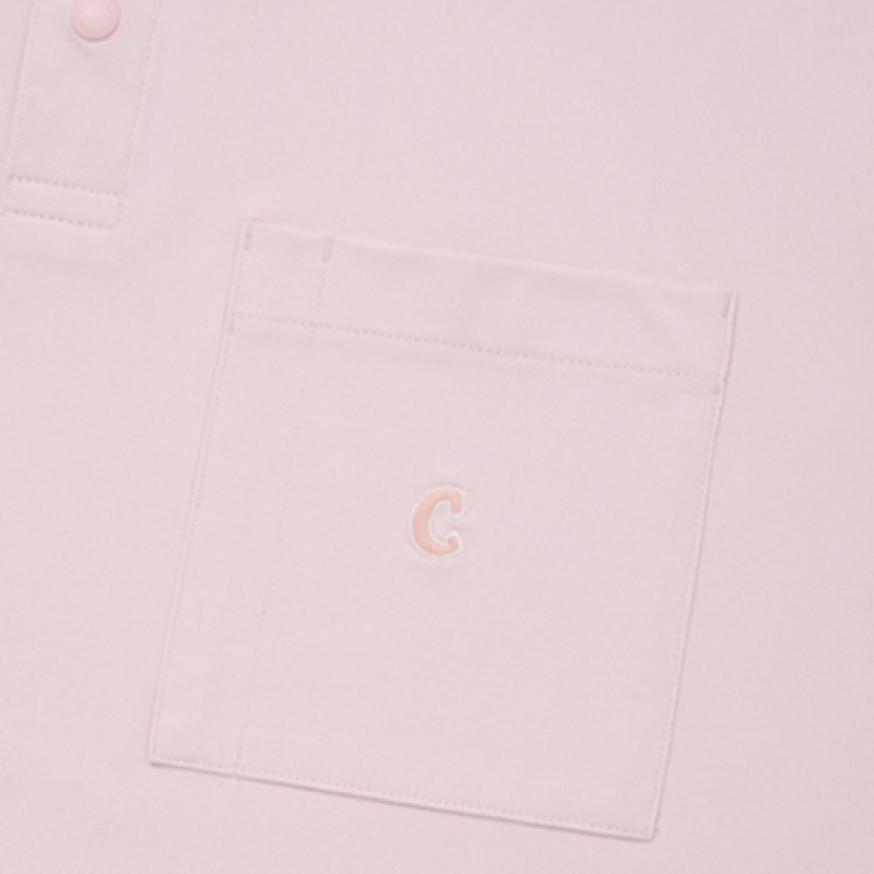 COVERNAT オーセンティックポケットカラー T シャツライトピンク COVERNAT オーセンティックポケットカラー T シャツライトピンク