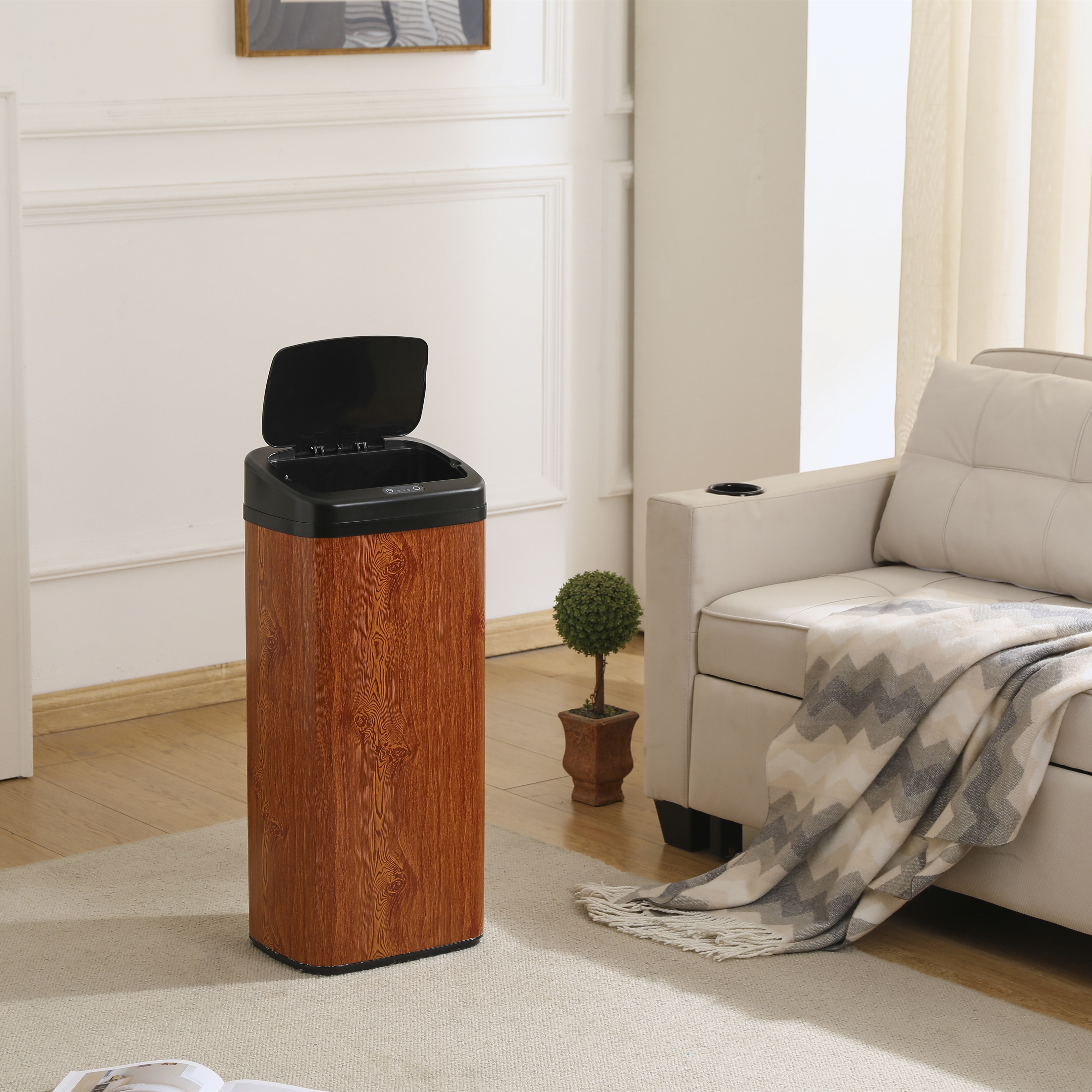 E19【人気商品】センサー全自動開閉式 ゴミ箱 大容量45L ブラウン E19【人気商品】センサー全自動開閉式 ゴミ箱 大容量45L ブラウン