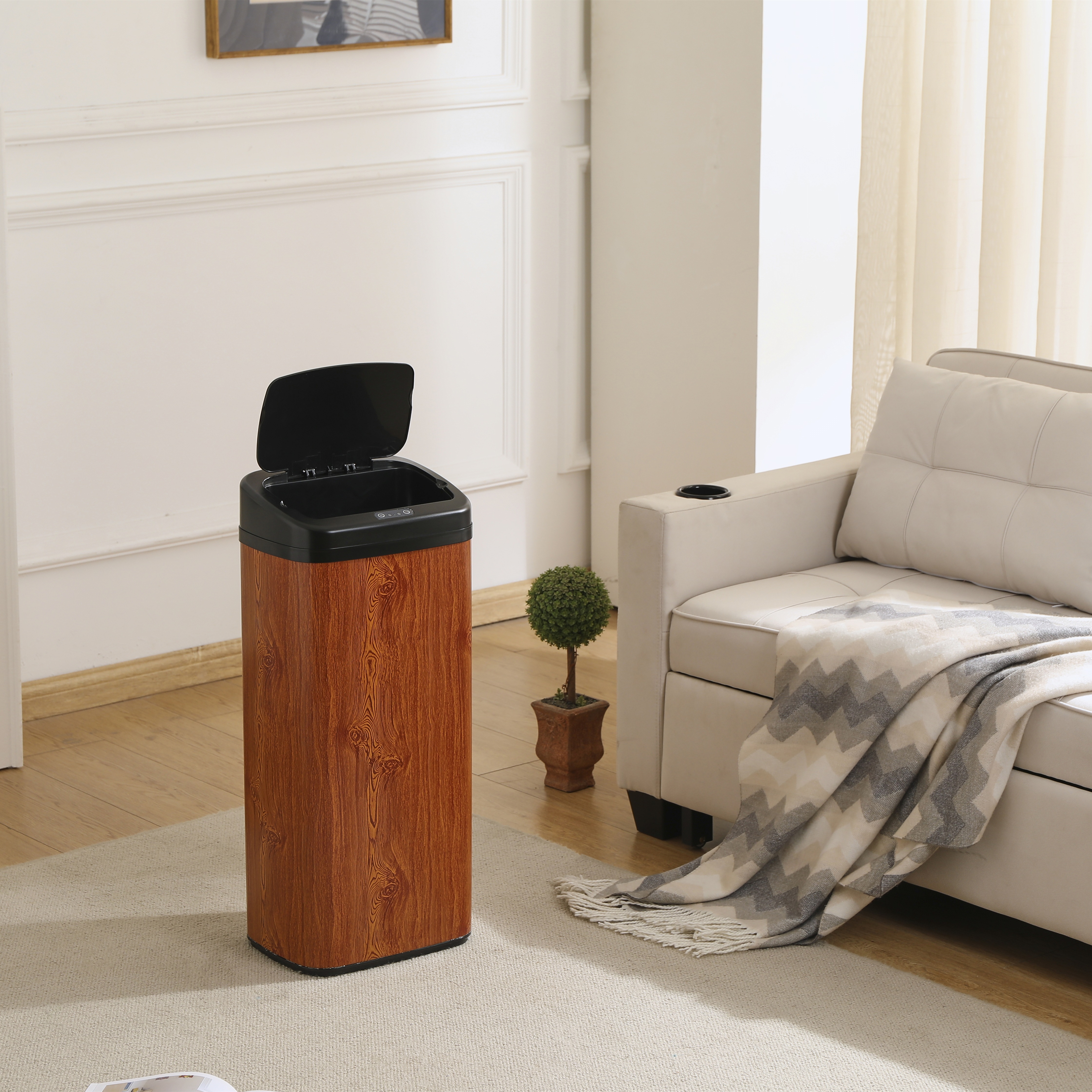 E19【人気商品】センサー全自動開閉式 ゴミ箱 大容量45L ブラウン E19【人気商品】センサー全自動開閉式 ゴミ箱 大容量45L ブラウン