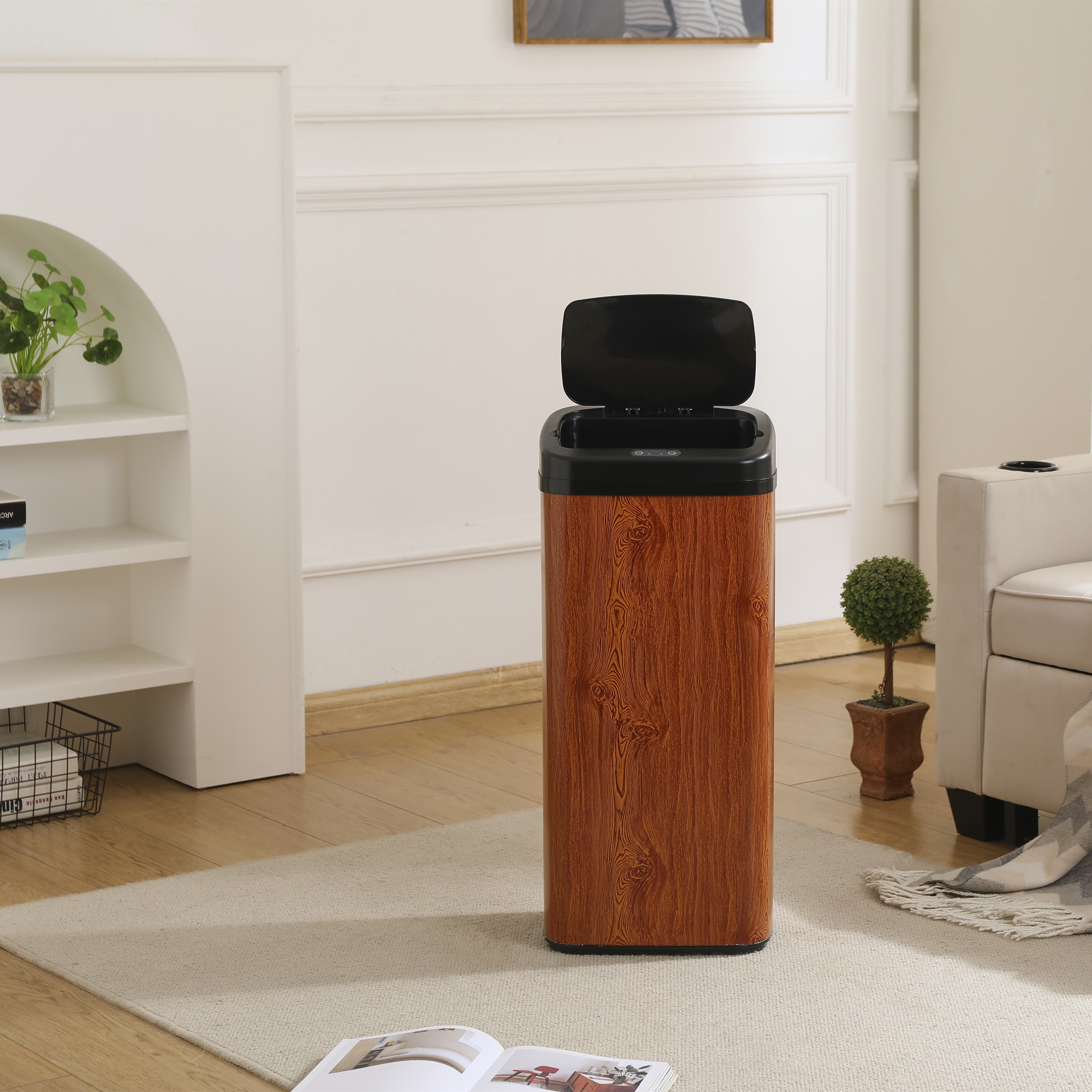 E19【人気商品】センサー全自動開閉式 ゴミ箱 大容量45L ブラウン E19【人気商品】センサー全自動開閉式 ゴミ箱 大容量45L ブラウン