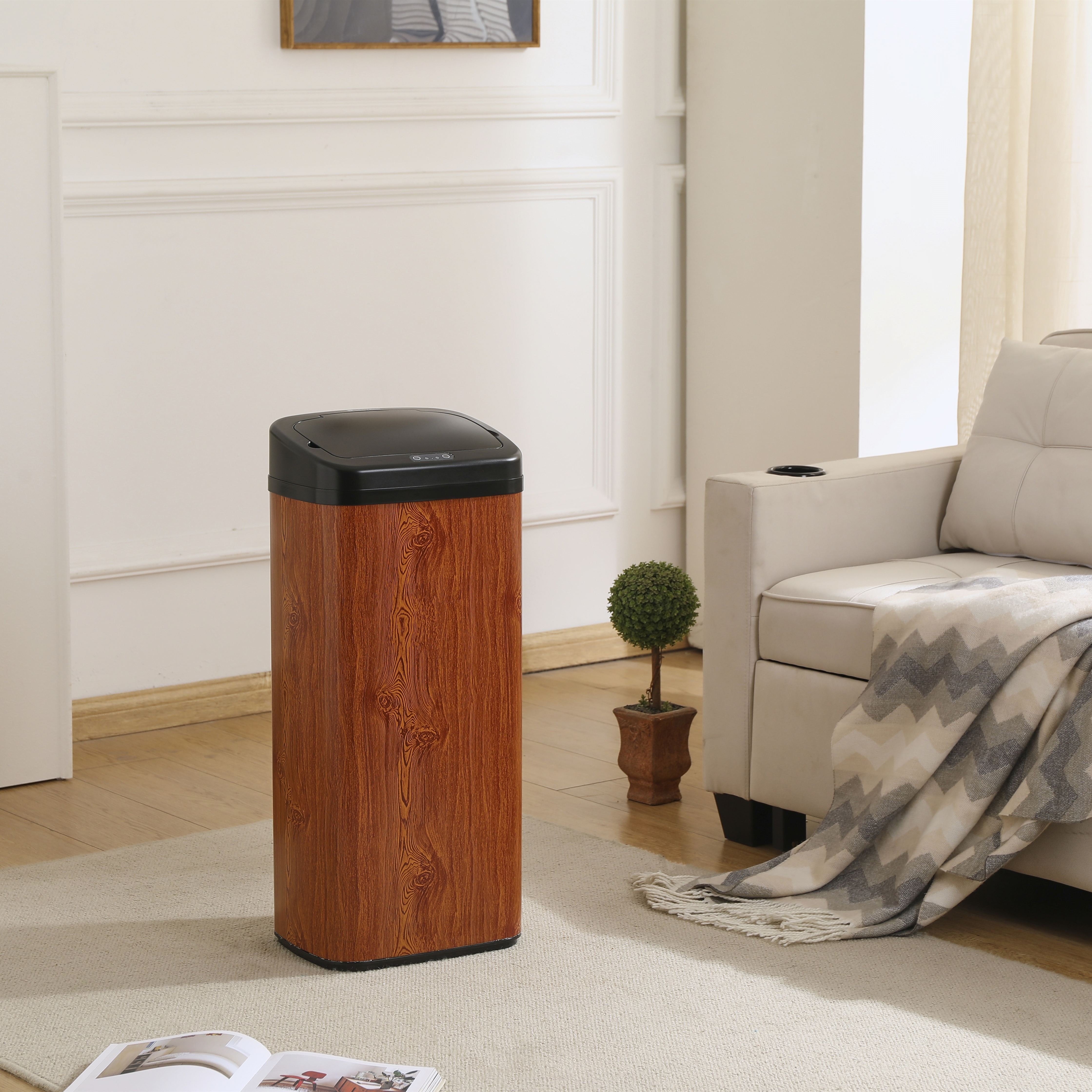 E19【人気商品】センサー全自動開閉式 ゴミ箱 大容量45L ブラウン E19【人気商品】センサー全自動開閉式 ゴミ箱 大容量45L ブラウン