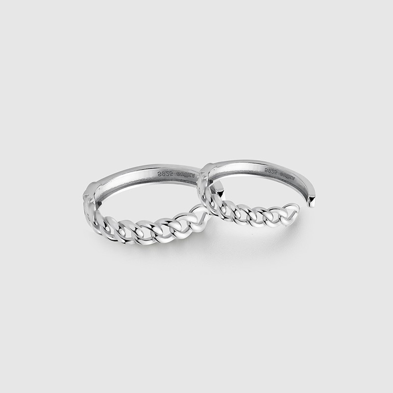 トレンディなブランド 925 スターリングシルバーリング夏のラブサイクルカップルのペアロマンチックなオープンリングデザインニッチ