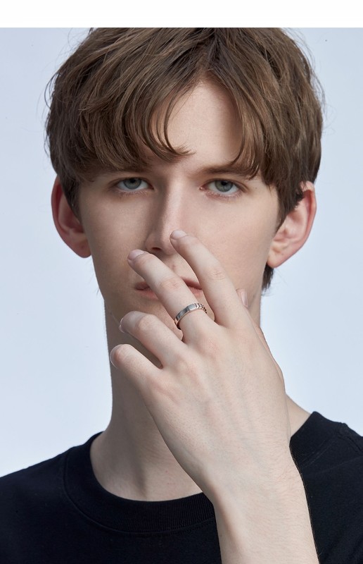 トレンディなブランド 925 スターリングシルバーリング夏のラブサイクルカップルのペアロマンチックなオープンリングデザインニッチ