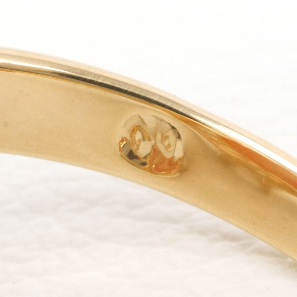 K18 18金 YG イエローゴールド リング 指輪 9号 サンゴ ジュエリー 中古