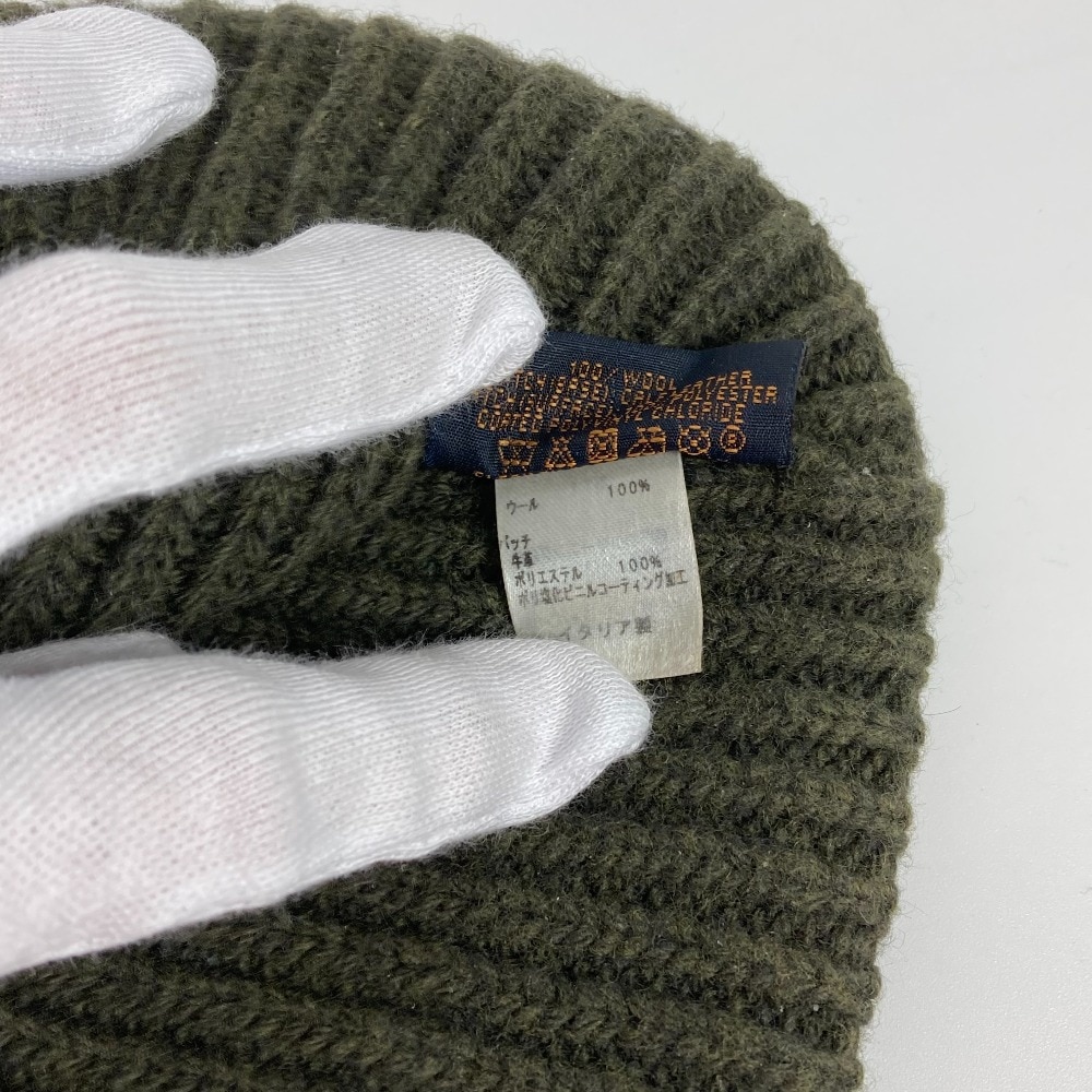 ニット帽 M77289 ビーニーLV モノグラム ビーニー 帽子 ニット帽 ニットキャップ ウール カーキ