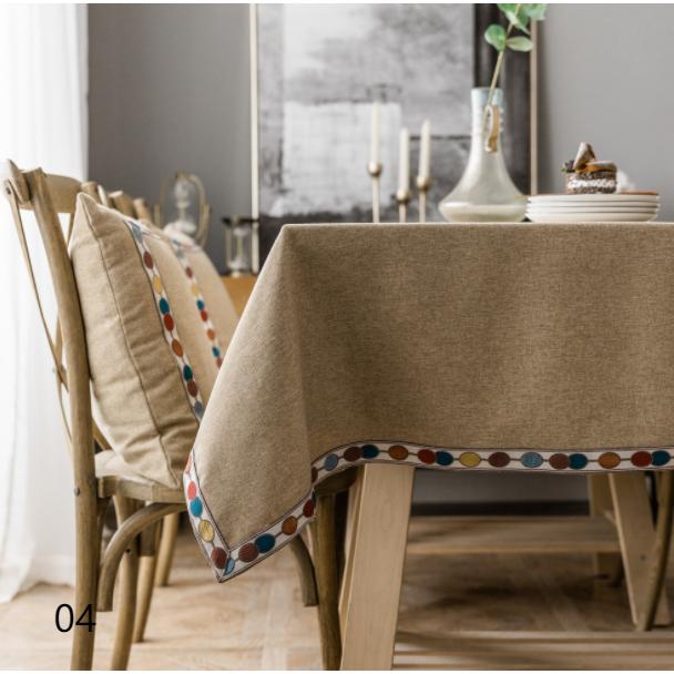 団体購入8点セットテーブルクロス 北欧 おしゃれ テーブルセッティング 布 四角形 長方形 切り替え 高級感 テーブルクロス お手入れ簡単 撥水 汚れ防止 家庭用 食卓カバー 5色