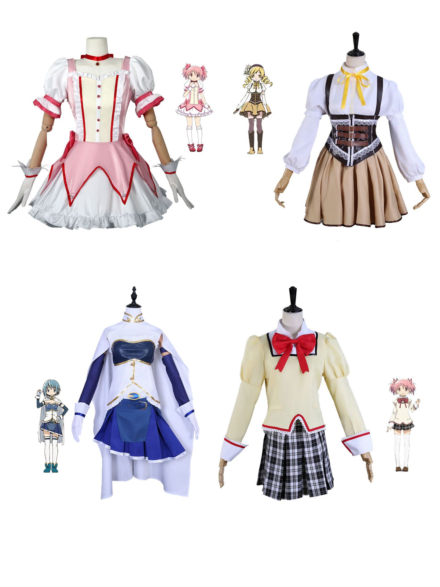 魔法少女まどかコスプレ美樹さやか巴麻美アニメコスプレ衣装女子制服jkユニフォーム 魔法少女まどかコスプレ美樹さやか巴麻美アニメコスプレ衣装女子制服jkユニフォーム