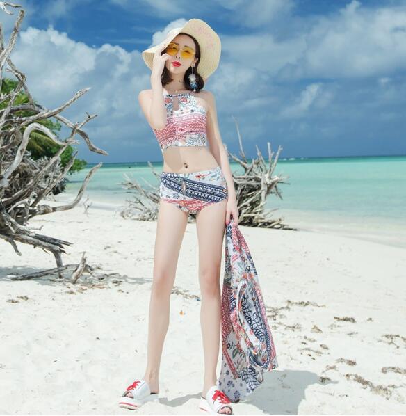 水着 -y1539 3点セット ワンピース ショートパンツ付き 体型カーバー MIZUGI 海 旅行 新婚旅行 海外 リゾート セレブ