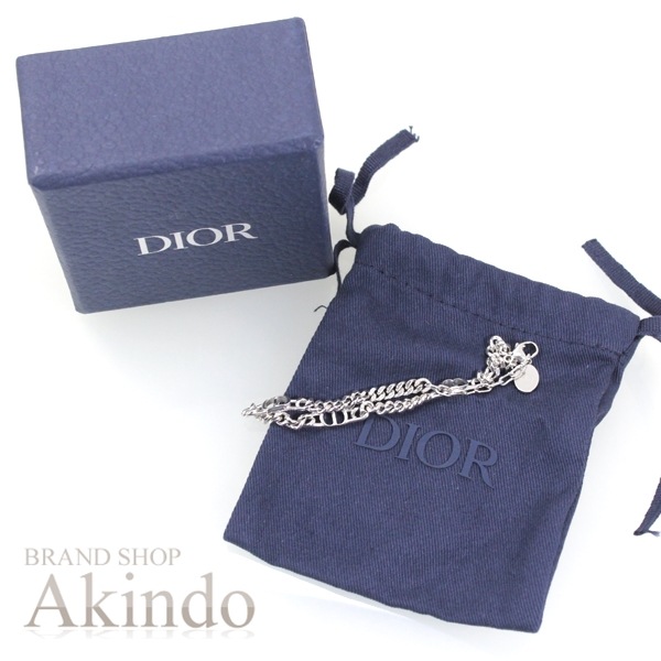 Christian Dior クリスチャン ディオール CD ICON チェーンリンク ブレスレット シルバー925 メンズ レディース ブランド プレゼント 美品 ギフト 箱付き