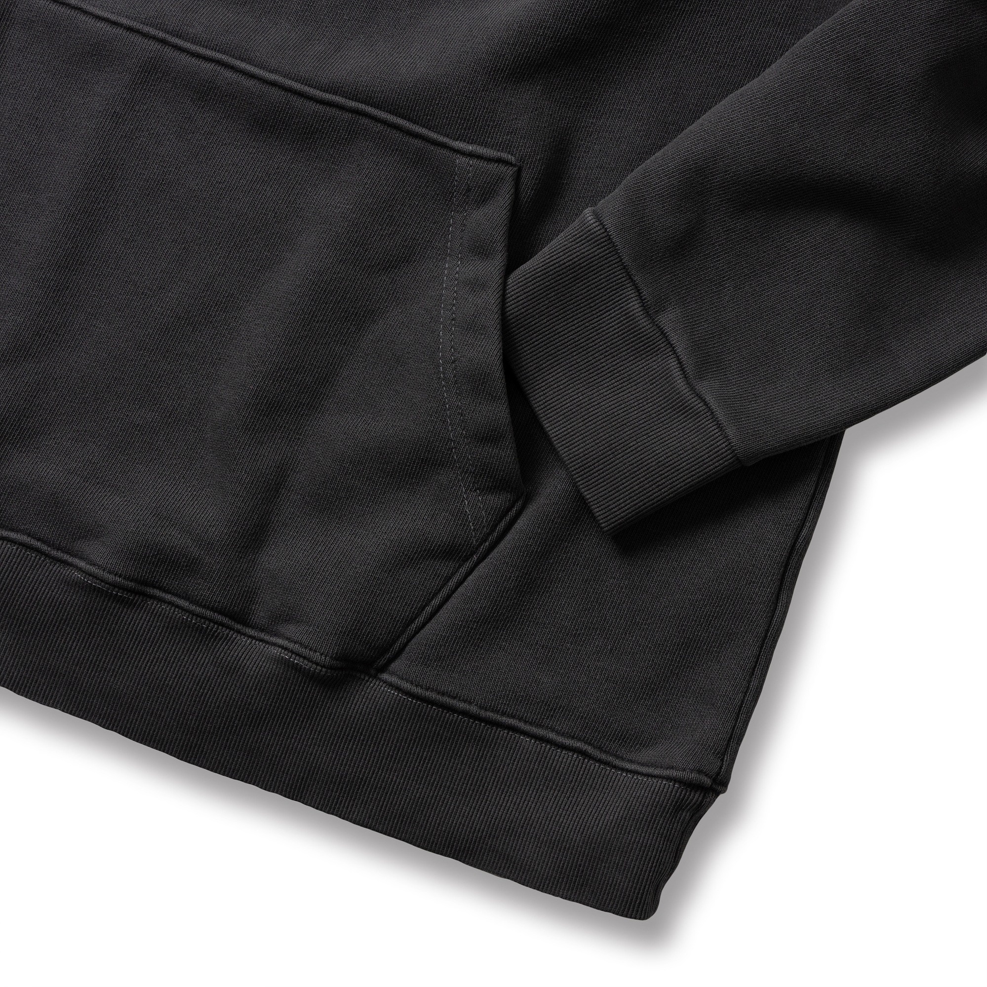 ピグメントスローガンバックルパーカー-ダークグレー ピグメントスローガンバックルパーカー-ダークグレー