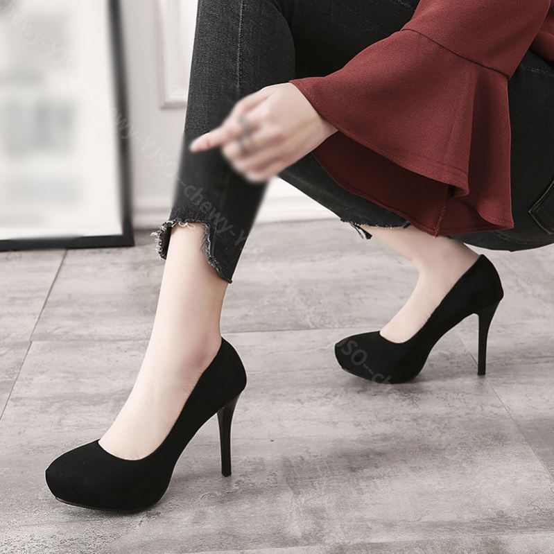 1000円OFFクーポン パンプス ハイヒール ラウンドトゥ ピンヒール プラットフォーム クッション 厚底パンプス 10cmヒール キャバ ストーム セレモニー パーティー イベント 2次会 二次会