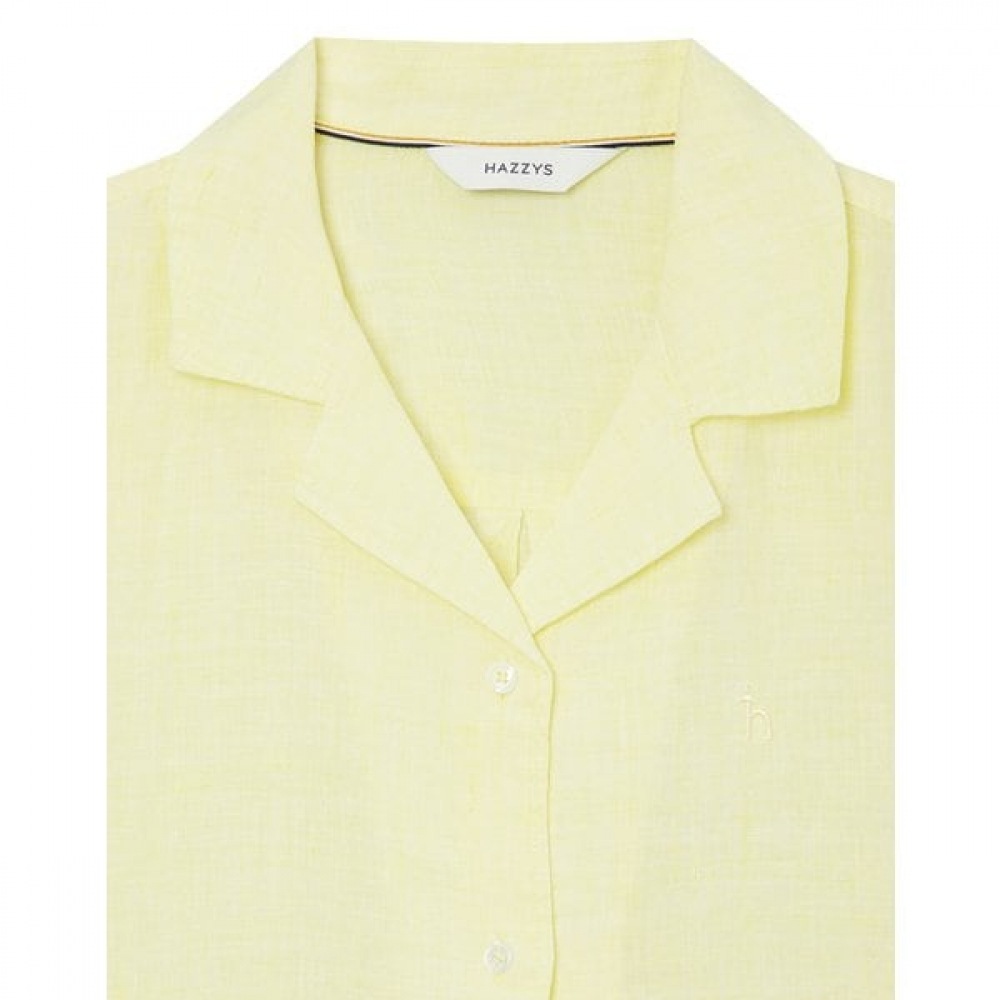 [24SS] [リネン] イエローソリッドリネンショートスリーブシャツ HSSH4BC44Y1