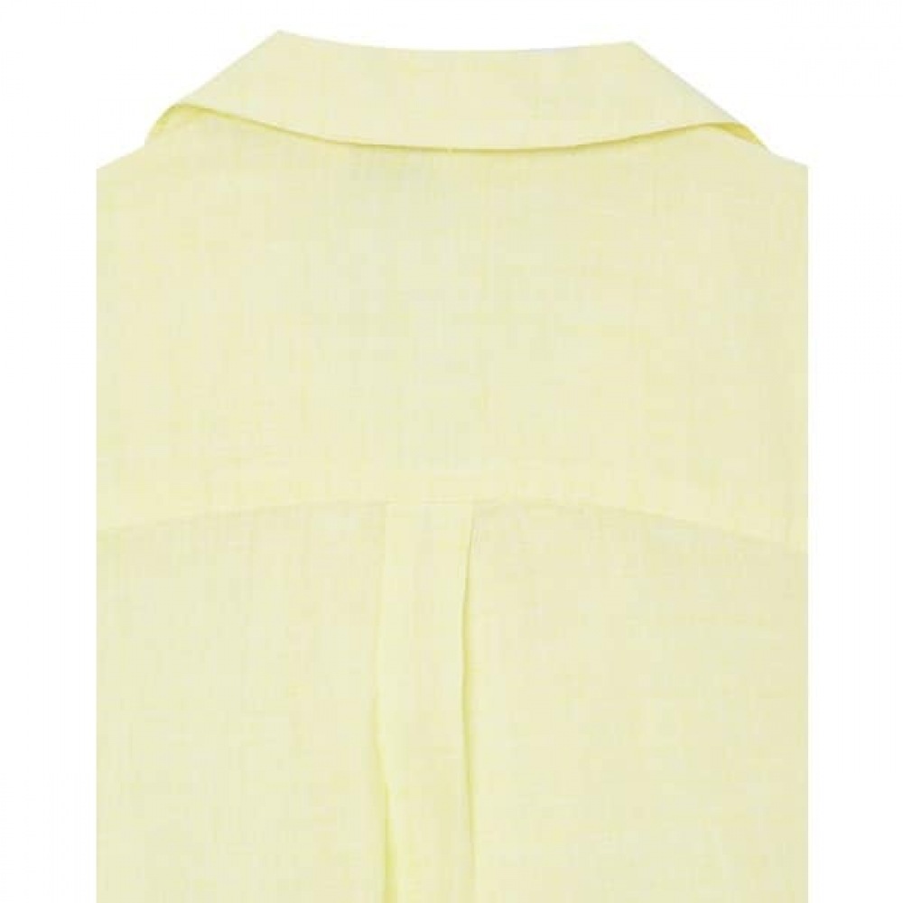[24SS] [リネン] イエローソリッドリネンショートスリーブシャツ HSSH4BC44Y1