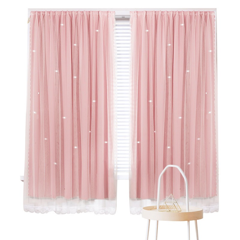 カーテン短いハーフカーテンガーゼカーテン和風穴あきフリー寝室風風ベルクロ和風暖かくロマンチックあまり