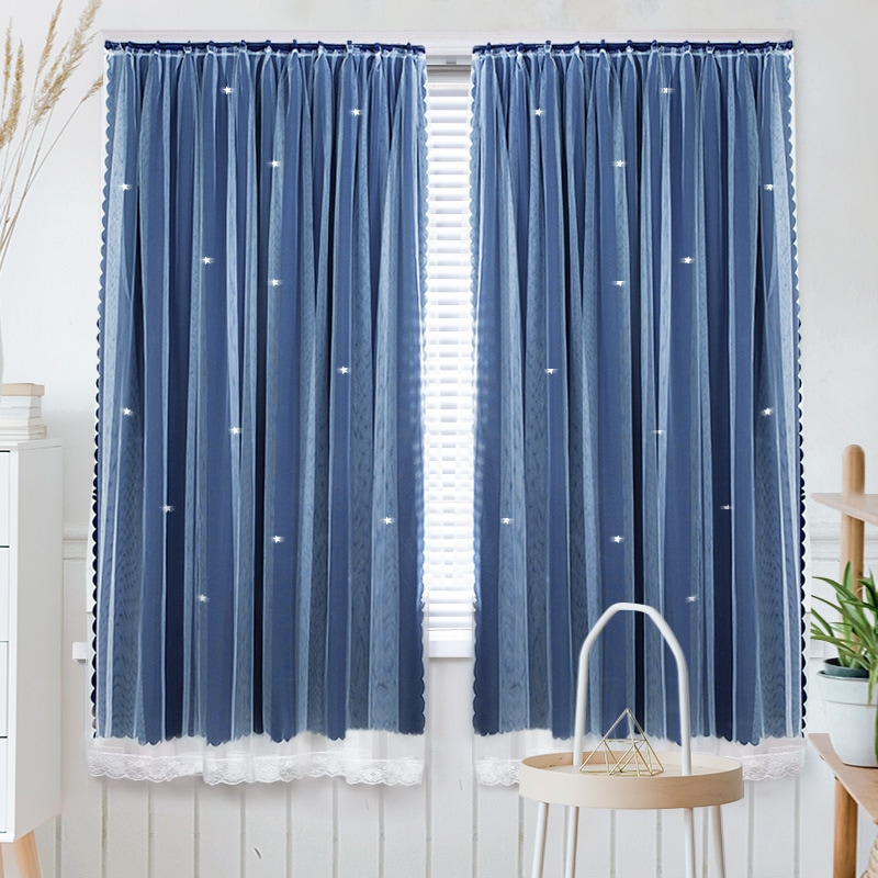 カーテン短いハーフカーテンガーゼカーテン和風穴あきフリー寝室風風ベルクロ和風暖かくロマンチックあまり