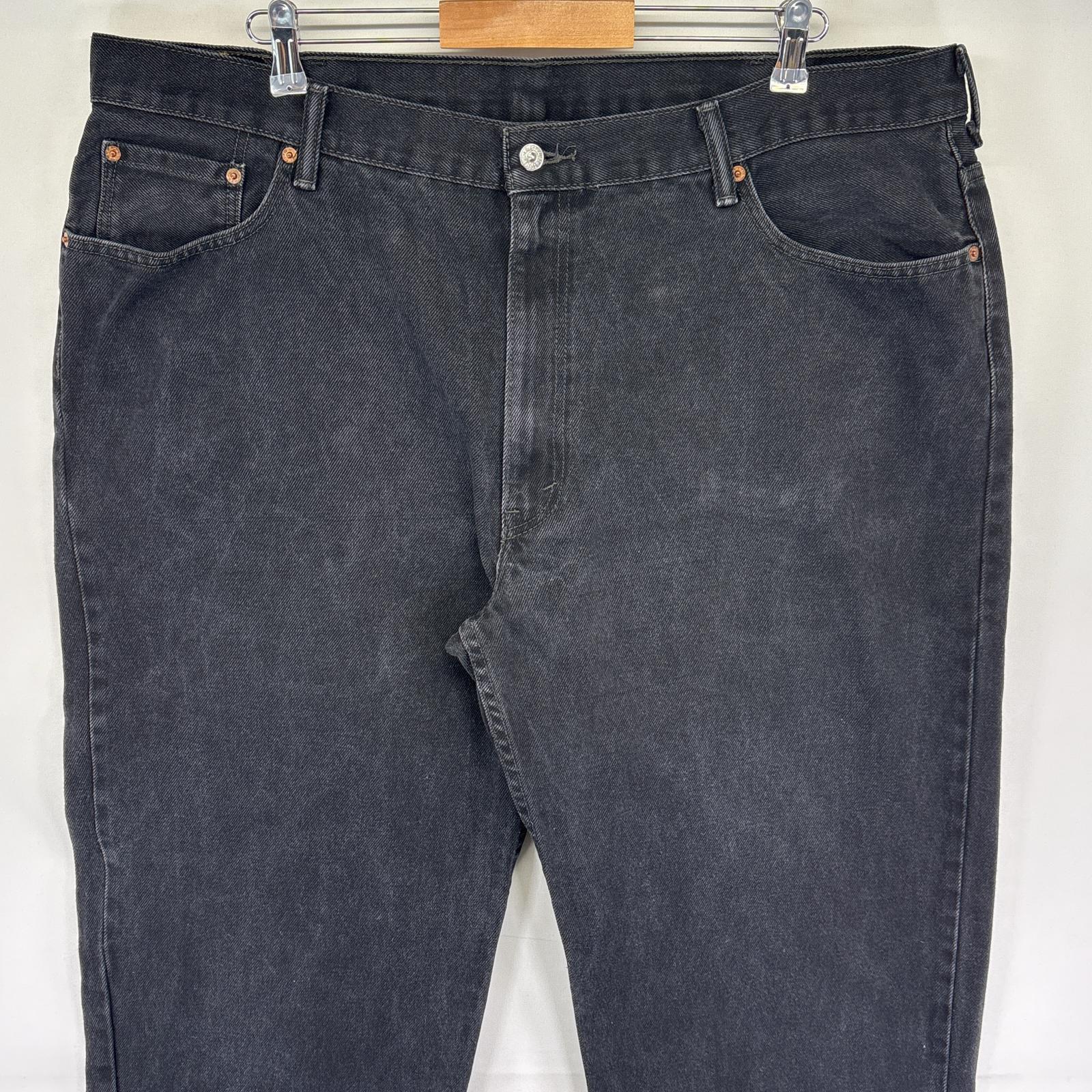 古着 デニムパンツ 550 テーパード 5ポケット ジーンズ ジーパン 色落ち ヒゲ 長ズボン w44 L34 ブラック メンズ 古着 デニムパンツ 550 テーパード 5ポケット ジーンズ ジーパン 色落ち ヒゲ 長ズボン w44 L34 ブラック メンズ