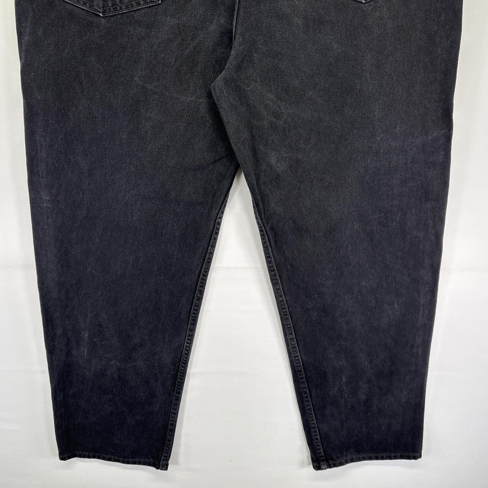 古着 デニムパンツ 550 テーパード 5ポケット ジーンズ ジーパン 色落ち ヒゲ 長ズボン w44 L34 ブラック メンズ 古着 デニムパンツ 550 テーパード 5ポケット ジーンズ ジーパン 色落ち ヒゲ 長ズボン w44 L34 ブラック メンズ