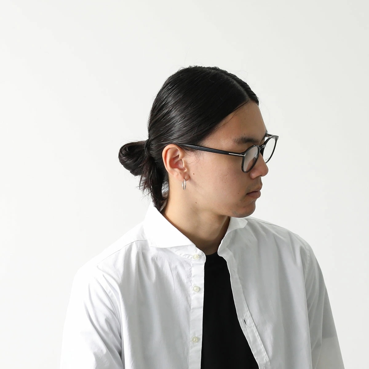 TOM FORD トムフォード メガネ TF5524 FT5524 メンズ ボストン型 フルリム めがね 眼鏡 伊達メガネ 黒縁メガネ Tロゴ アイウェア 001