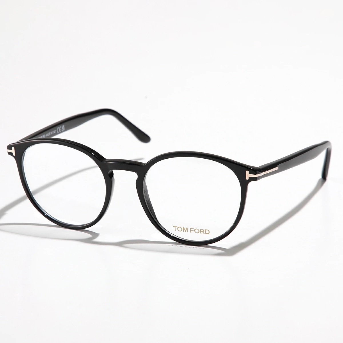 TOM FORD トムフォード メガネ TF5524 FT5524 メンズ ボストン型 フルリム めがね 眼鏡 伊達メガネ 黒縁メガネ Tロゴ アイウェア 001