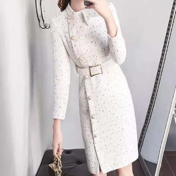 レディース ワンピース 膝丈 長袖 袖あり 襟なし スタンドカラー Iライン フェミニン ベルト スリット サイドスリット ハイウエスト 前開き コンサバ ボタン ポリエステル かわいい 大人可愛い レディース ワンピース 膝丈 長袖 袖あり 襟なし スタンドカラー Iライン フェミニン ベルト スリット サイドスリット ハイウエスト 前開き コンサバ ボタン ポリエステル かわいい 大人可愛い