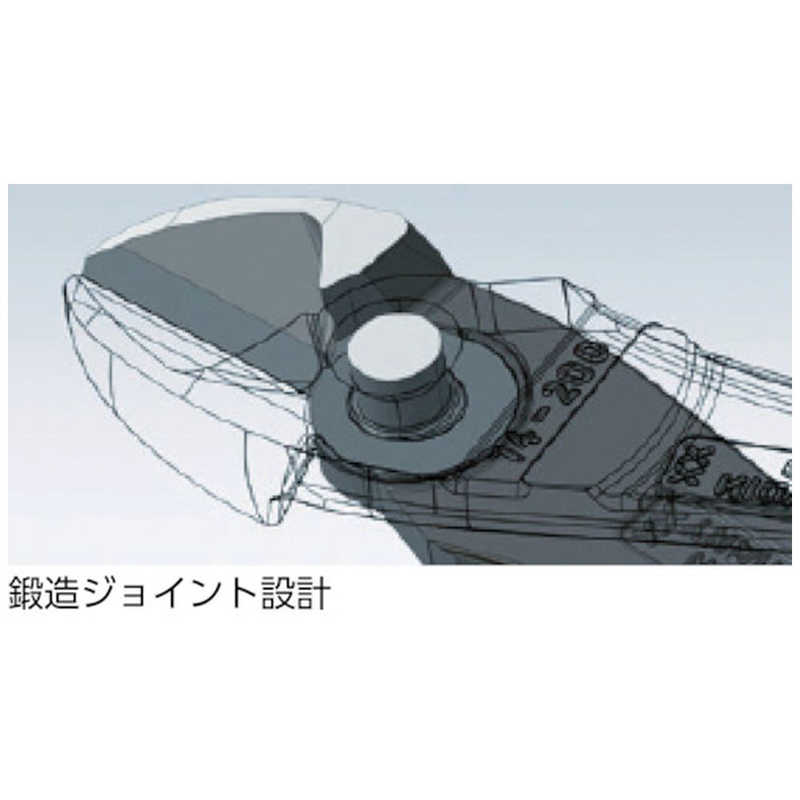 KNIPEX社 強力型ニッパー 12オフセット型 200mm 7421200 KNIPEX社 強力型ニッパー 12オフセット型 200mm 7421200