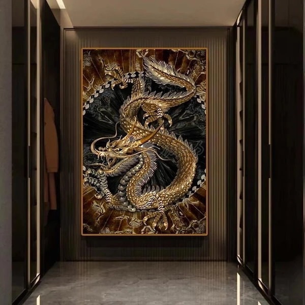 限定100枚アートポスター　ドラゴン10 Qoo10] 風水 ポスター 龍 ドラゴン 竜 絵 玄