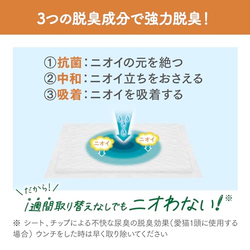 ニャンとも清潔トイレ 脱臭・抗菌シート 大容量 12枚入×4個 [猫用システムトイレシート] システムトイレ用 (ケース販売)