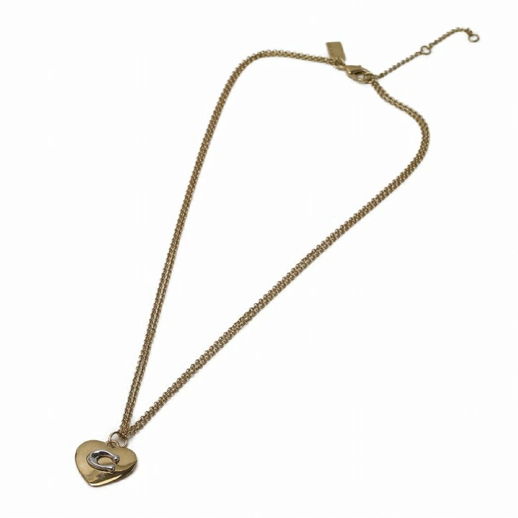 ネックレス チェーン ペンダント ロゴ ハート 6063GDSV ネックレス チェーン ペンダント ロゴ ハート 6063GDSV