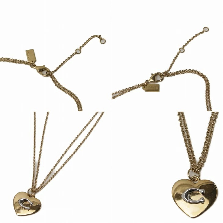 ネックレス チェーン ペンダント ロゴ ハート 6063GDSV ネックレス チェーン ペンダント ロゴ ハート 6063GDSV