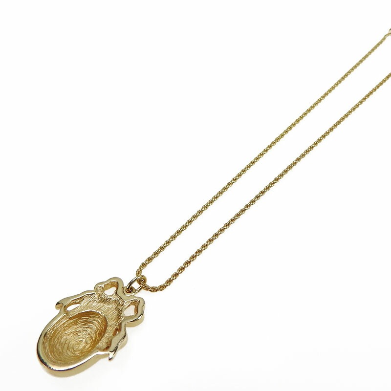中古 クリスチャンディオール Christian Dior CDネックレス ゴールド CDチャーム レディース ネックレス ロゴ GP メッキ アクセサリー 小物 上品 女性 accessories