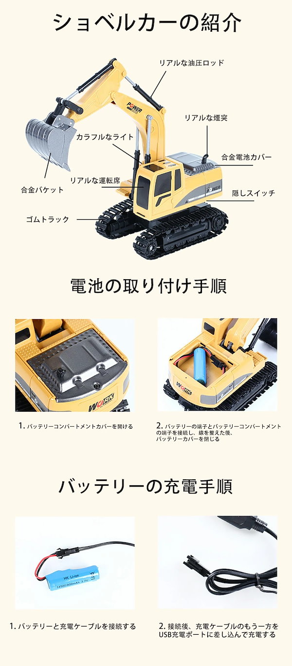 重機ラジコンセット　パワーショベルカーラジコン　ダンプカーラジコン パワーショベルカーラジコン ダンプカーラジコン【建設重機ラジコン