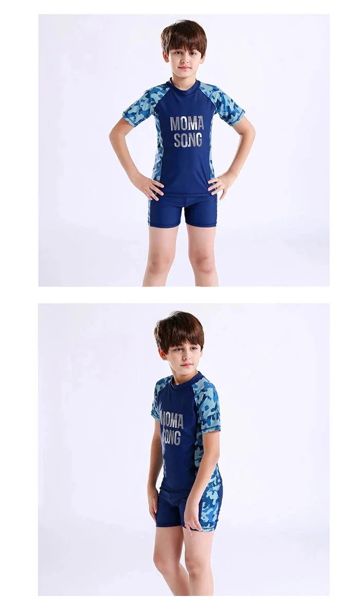 キッズ 男子 キッズサーフパンツ フィットネス スイムキャップ 3点セット 海水パンツ ジュニア 男 セパレート 【7月の新作特典】水着 海パン 子供水着 こども 男の子 子供用 スクール水着 迷彩柄