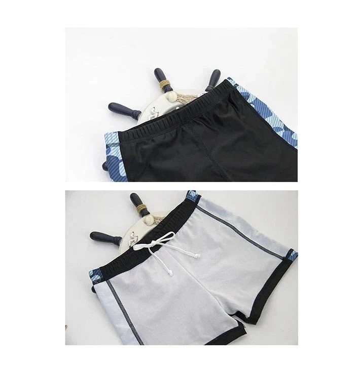 キッズ 男子 キッズサーフパンツ フィットネス スイムキャップ 3点セット 海水パンツ ジュニア 男 セパレート 【7月の新作特典】水着 海パン 子供水着 こども 男の子 子供用 スクール水着 迷彩柄