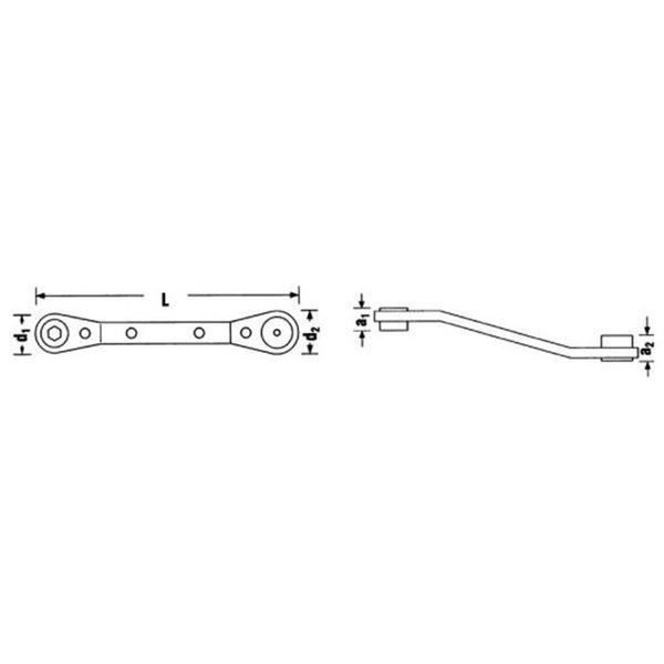 STAHLWILLE（スタビレー） 25B 板ラチェットメガネ型ビットホルダー （41541620）