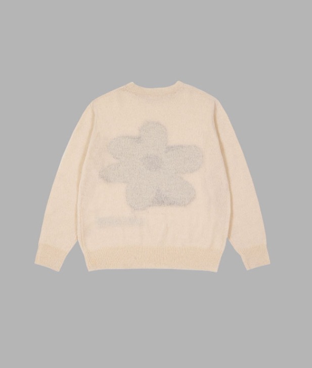 【THE MUSEUM VISITOR】 FLOWER JACQUARD SUMMER KNIT (BEIGE) THE MUSEUM VISITOR】 FLOWER JACQUARD SUMMER KNIT : BEIGE ニット
