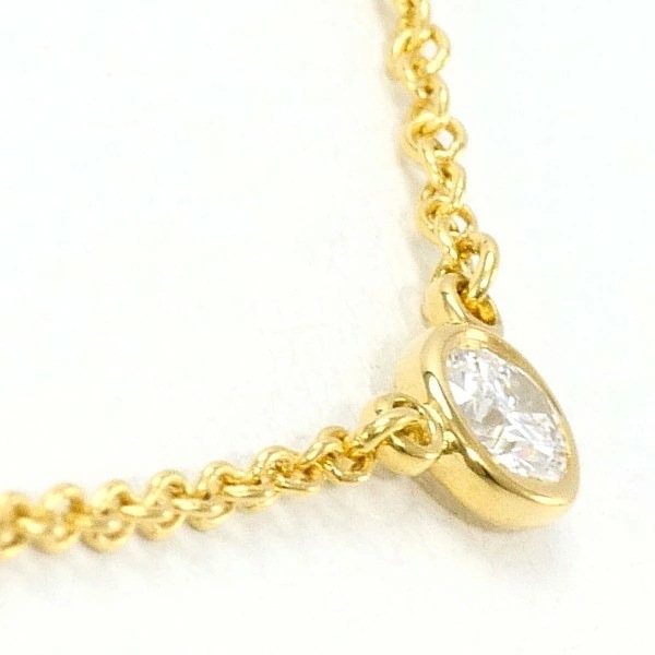 ティファニー バイザヤード K18YG ネックレス ダイヤ 箱 袋 約40cm ジュエリー 中古 ティファニー バイザヤード K18YG ネックレス ダイヤ 箱 袋 約40cm ジュエリー 中古