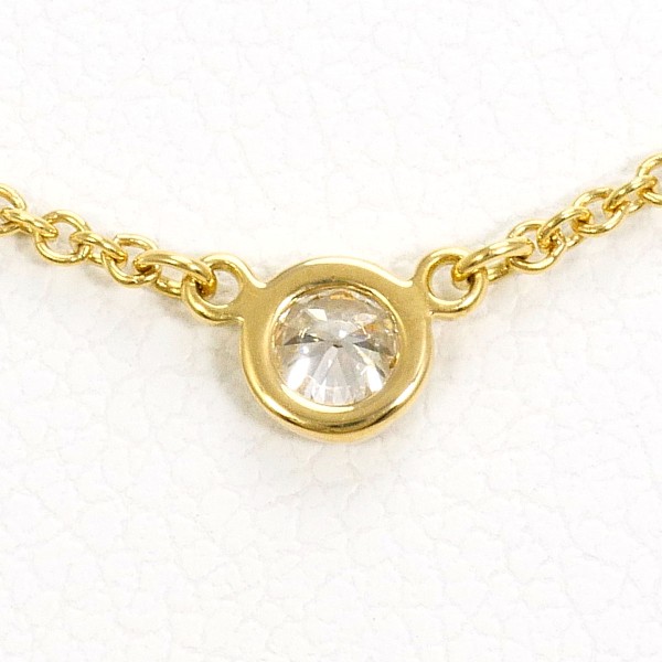 ティファニー バイザヤード K18YG ネックレス ダイヤ 箱 袋 約40cm ジュエリー 中古 ティファニー バイザヤード K18YG ネックレス ダイヤ 箱 袋 約40cm ジュエリー 中古