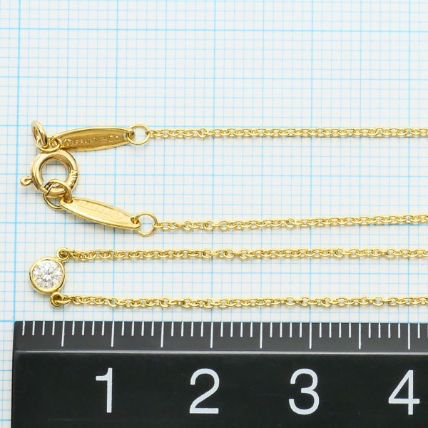 ティファニー バイザヤード K18YG ネックレス ダイヤ 箱 袋 約40cm ジュエリー 中古 ティファニー バイザヤード K18YG ネックレス ダイヤ 箱 袋 約40cm ジュエリー 中古