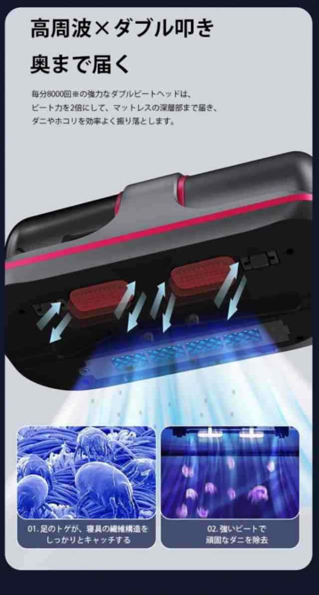 布団クリーナー 布団掃除機 コードレススマートUV除菌ダニ除去ふとんクリーナー 超吸引力 UVランプ除菌 UV 小型掃除機 強力 適用 高効率 軽量 布団238 布団クリーナー 布団掃除機 コードレススマートUV除菌ダニ除去ふとんクリーナー 超吸引力 UVランプ除菌 UV 小型掃除機 強力 適用 高効率 軽量 布団238