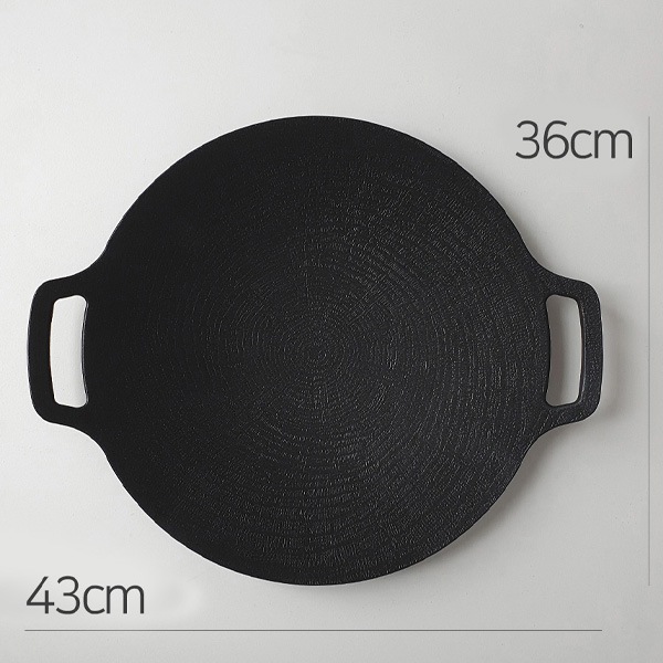 [LACENA] 鉄板 マルチグリドル IH対応 + 専用ケース付き / 36cm グリル 丸型 キャンプギア 焼肉 マルチ鉄板プレート 韓国雑貨 業務用 調理器具