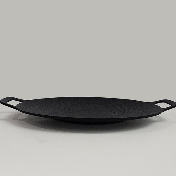 [LACENA] 鉄板 マルチグリドル IH対応 + 専用ケース付き / 36cm グリル 丸型 キャンプギア 焼肉 マルチ鉄板プレート 韓国雑貨 業務用 調理器具