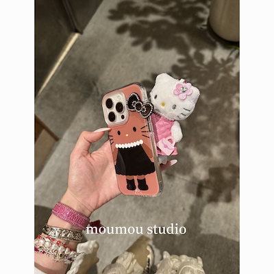 【激レア/新品/タグ付】キティ 日焼け ガングロ マチケース　Mサイズ Qoo10] 【8月新入荷】日焼けキティ スマホケース : スマホケース