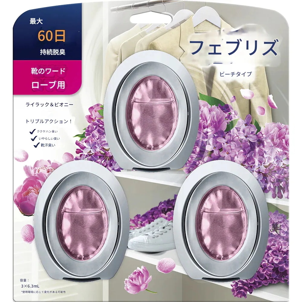 [Downey]フェバリーズ 強力消臭 脱臭剤 室内用/ トイレ用 ビーチ型 強力脱臭 6個！ 1setX 3個（選択の幅が広くなった4セット選択） 18.9ml [石鹸の香り/ ラベンダー/ コット