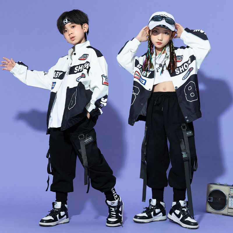 子供の街のダンスのファッション服の男の子のhiphopのスーツの女の子のジャズのダンスの子供のヒップホップの機関車の服装のファッションのズボン 子供の街のダンスのファッション服の男の子のhiphopのスーツの女の子のジャズのダンスの子供のヒップホップの機関車の服装のファッションのズボン