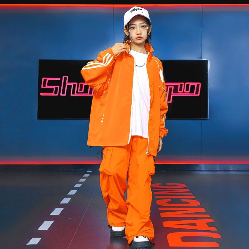 元旦の子供の街のダンスのファッション服の男の子のhiphopのドラムの舞台の表の演出服の女の子のゆったりしているヒップホップのスーツ