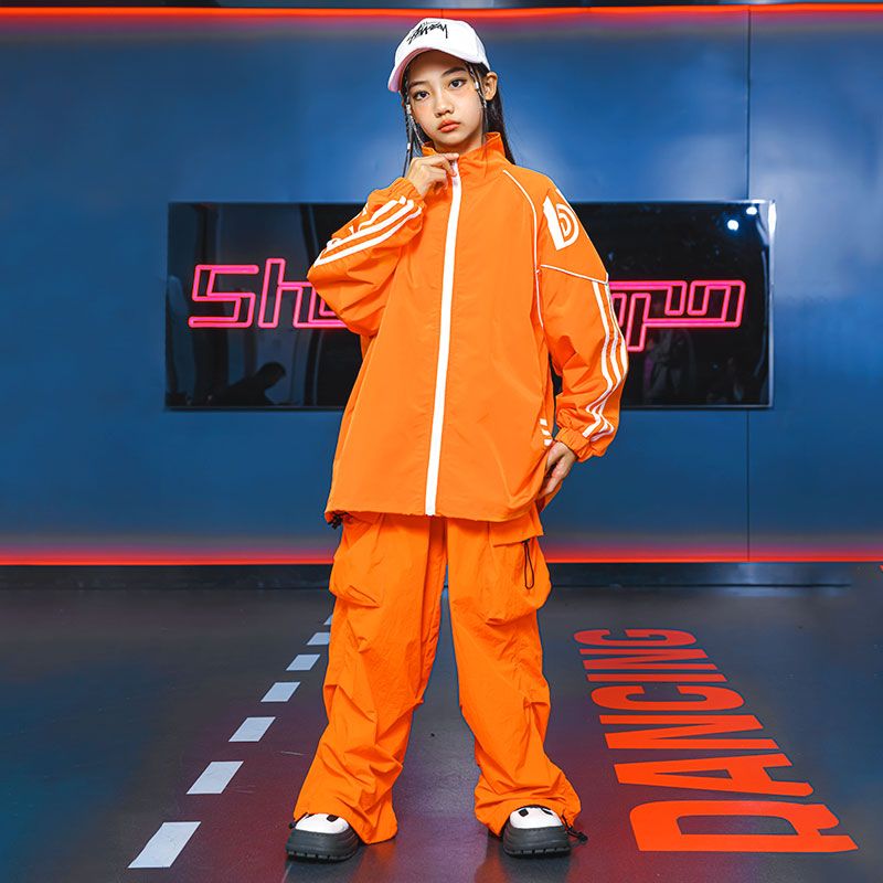 元旦の子供の街のダンスのファッション服の男の子のhiphopのドラムの舞台の表の演出服の女の子のゆったりしているヒップホップのスーツ