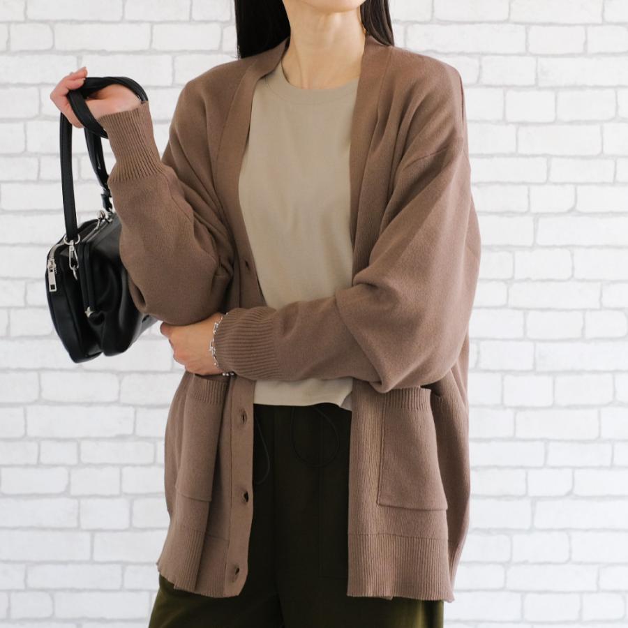 【迅速出荷】販売最低価 ! スウェットライクニットカーディガン レディース 秋 冬 長袖